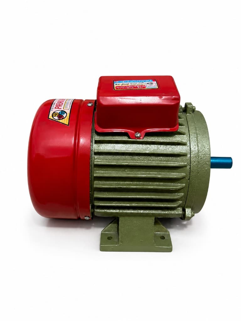 Jawed 1HP Premium Full Load Heavy Duty Copper Motor (detail close-up) — Javed copper motors for home and bore use in Karachi, Pakistan