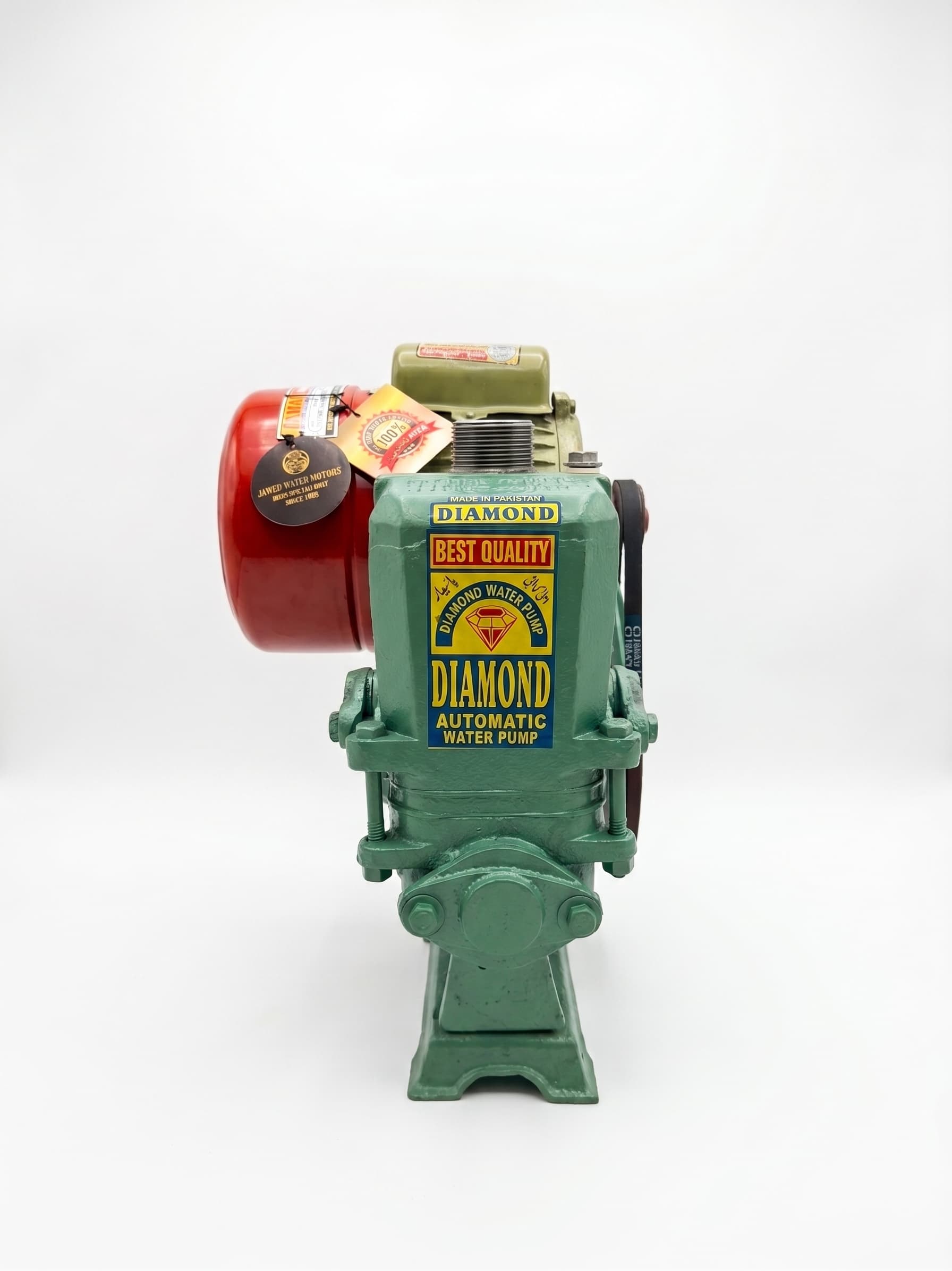 Jawed 0.5HP Copper Motor + 0.5HP Inchi Bearing Jawed Pump Set (packaging view) — Javed complete sets for home and bore use in Karachi, Pakistan