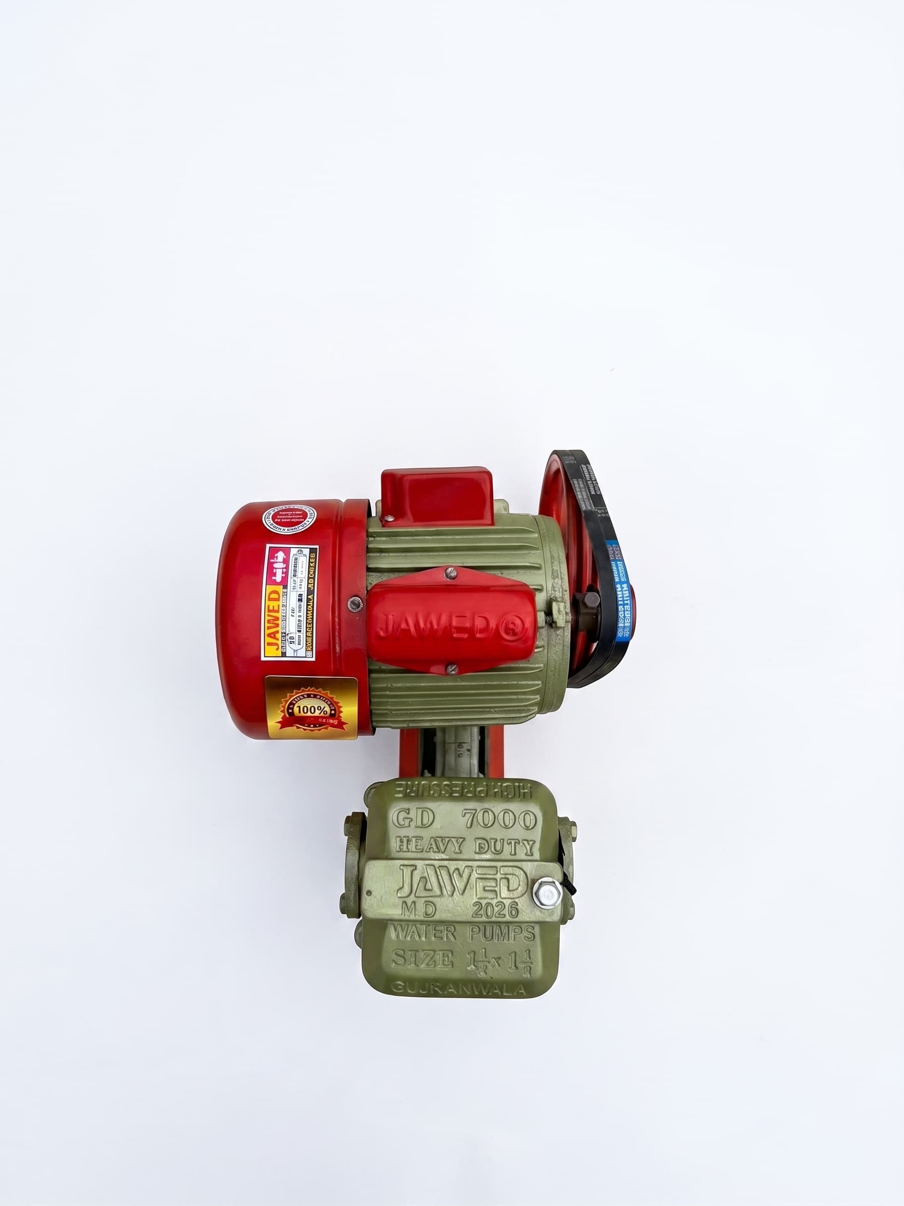 Jawed 1HP J Copper Motor + GD7000 Bearing Pump Set (motor and pump assembly) — Javed complete sets for home and bore use in Karachi, Pakistan